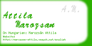 attila marozsan business card