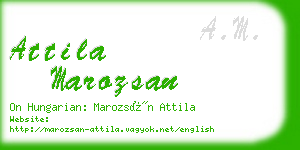 attila marozsan business card